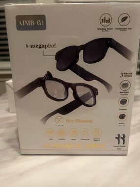 Smart Camera Glasses - Black Frame
